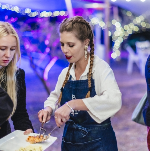 Chef at a party