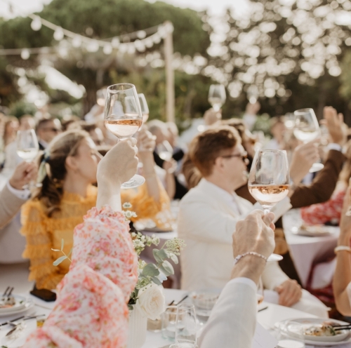 Listening to a wedding speech